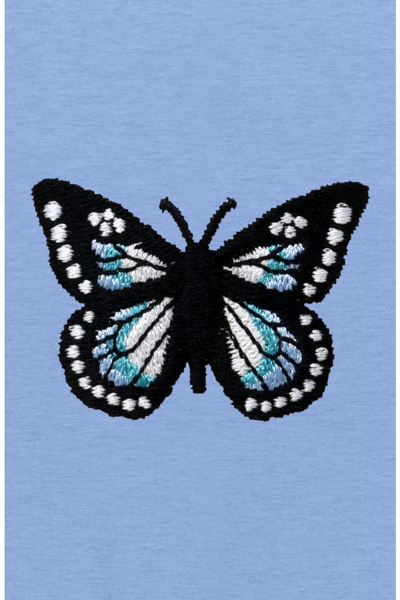 Womens Butterfly Midweight Hooded Sweatshirt, Alternate, color, Blue