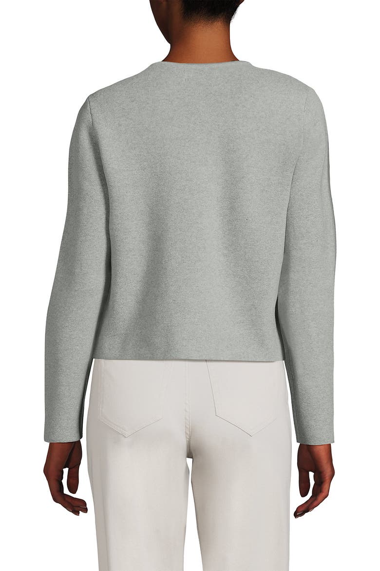 Fine Gauge Cotton Milano Blazer Sweater, Alternate, color, Gray Heather
