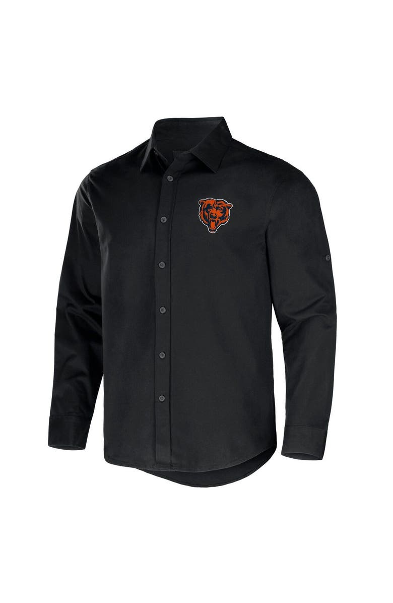 NFL X DARIUS RUCKER Men's NFL x Darius Rucker Collection by Fanatics Black Chicago Bears Convertible Twill Long Sleeve Button-Up Shirt, Alternate, color, 
