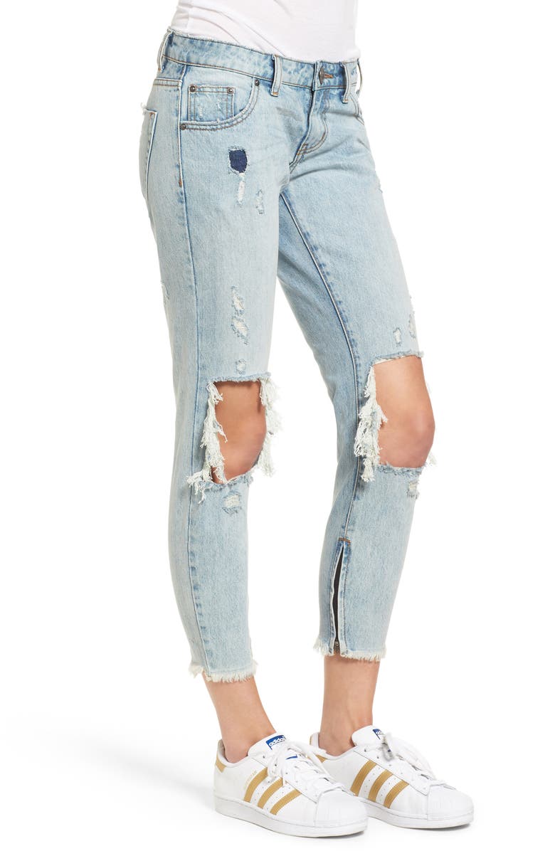 One Teaspoon Freebirds Ripped Boyfriend Jeans, Alternate, color, 