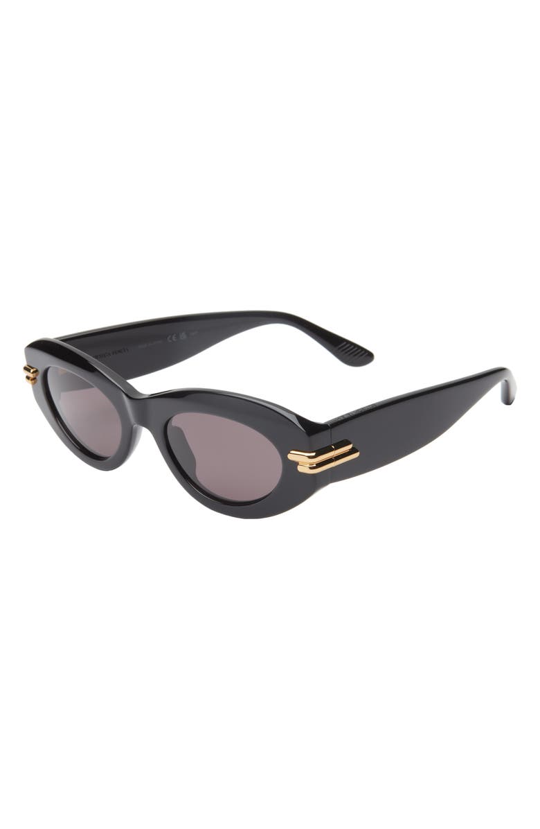 Bottega Veneta 51mm Oval Sunglasses, Alternate, color, 