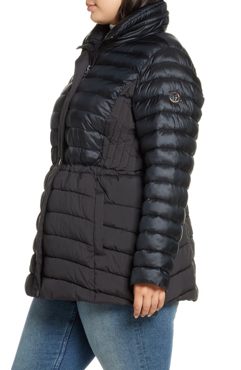 Bernardo Mixed Media Packable Puffer Jacket, Alternate, color,