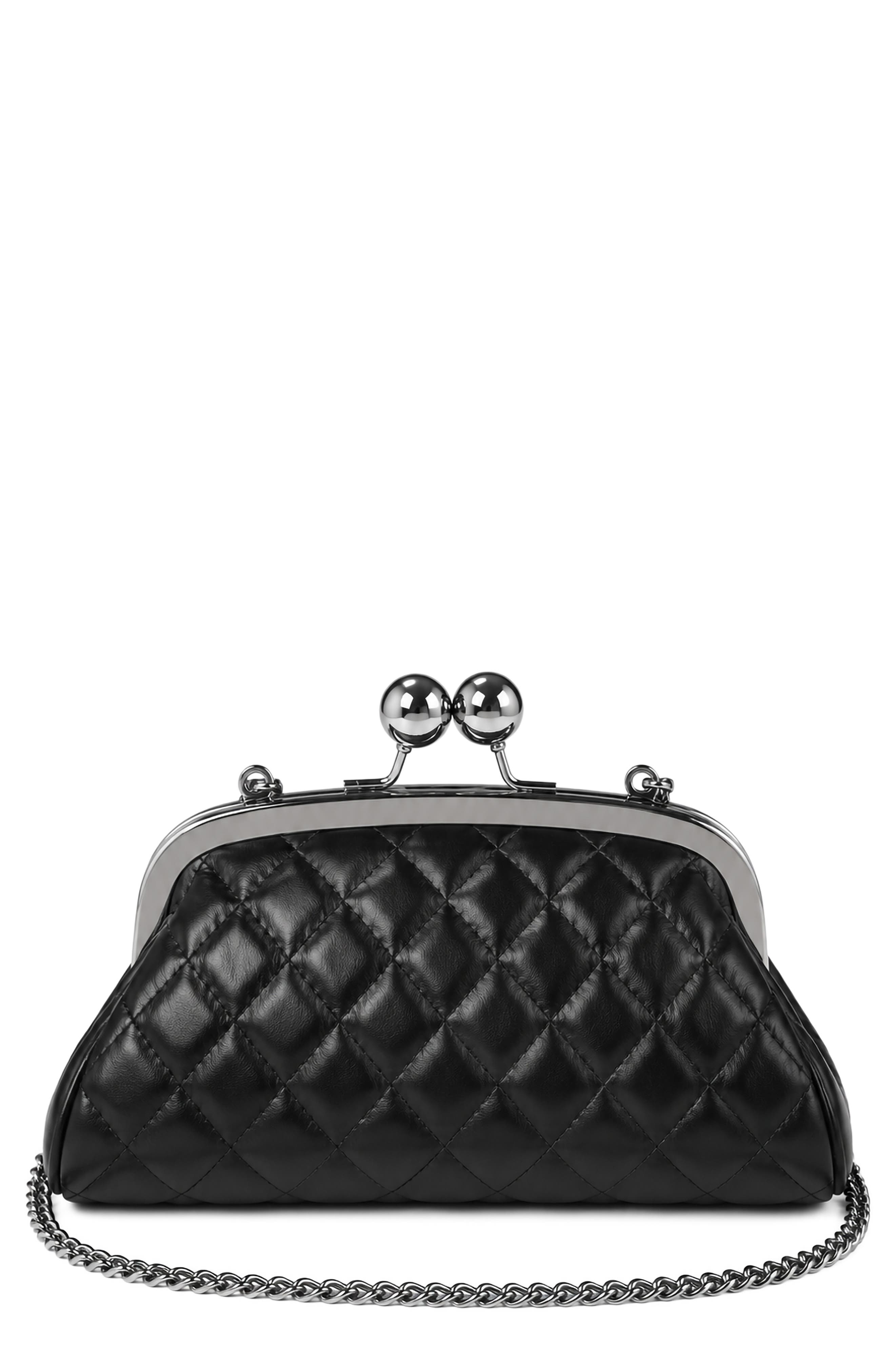 Alethea Quilted Leather Clutch