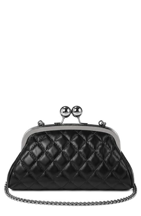 Alethea Quilted Leather Clutch