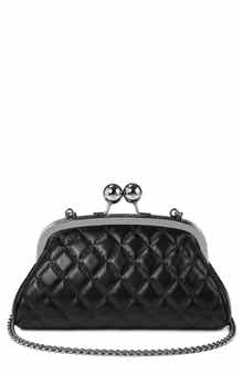 Alethea Quilted Leather Clutch