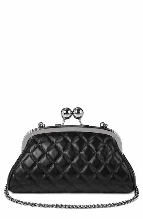 Alethea Quilted Leather Clutch