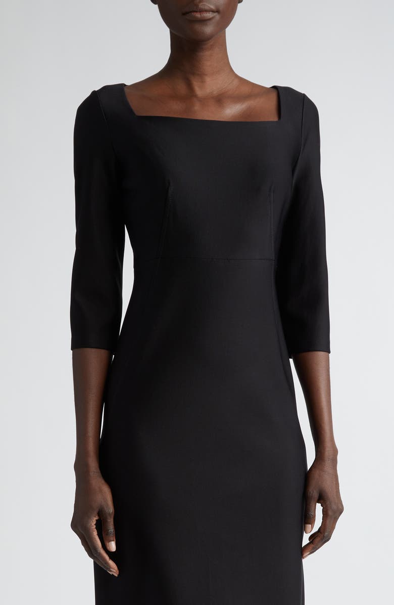 St. John Collection Square Neck Interlock Sheath Dress, Alternate, color, 