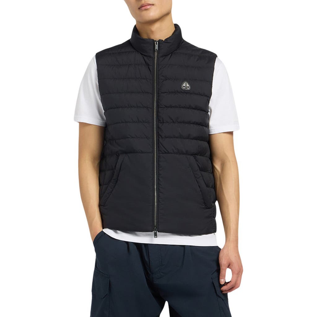 Moose Knuckles Mentana Air Down Puffer Vest In Black