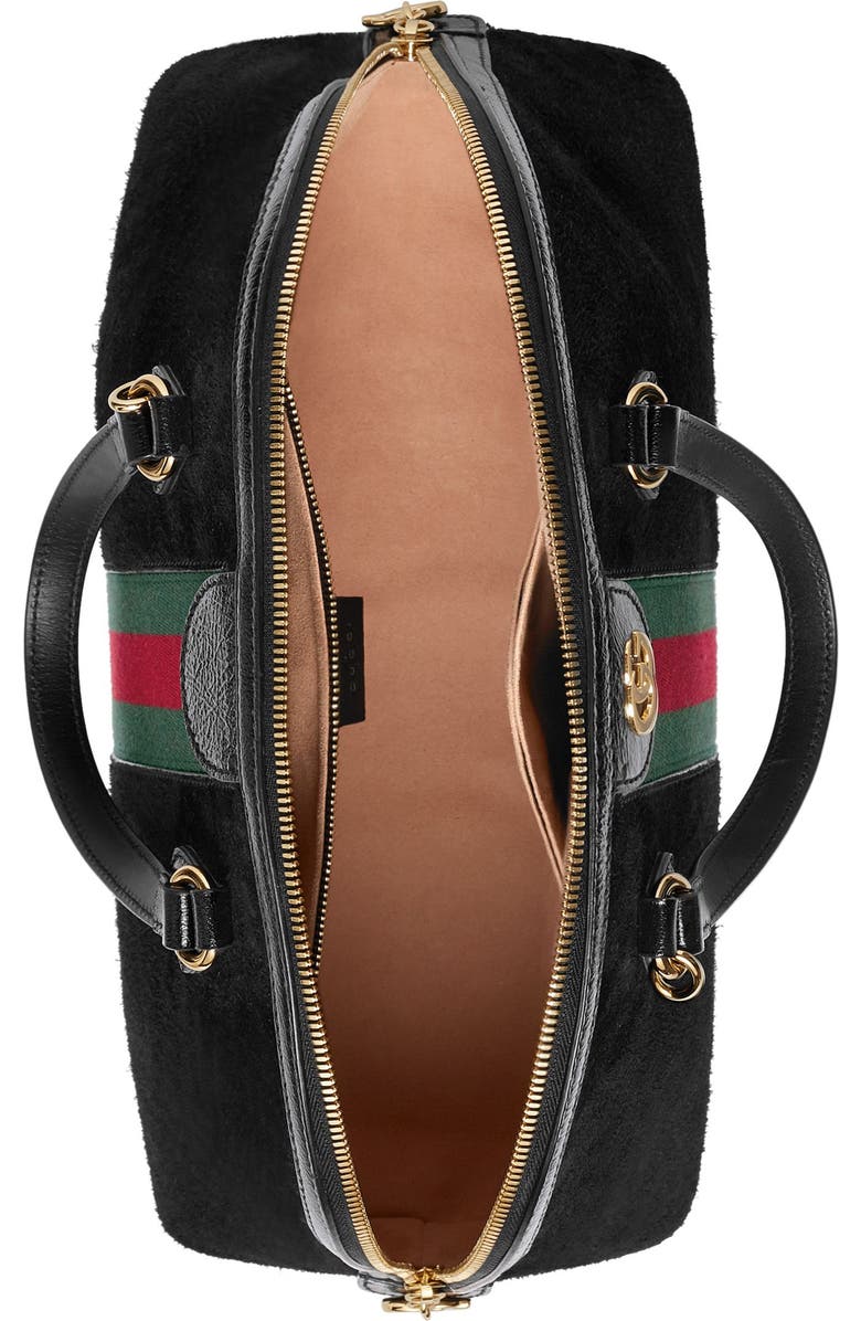 Gucci Ophidia Suede Dome Satchel, Alternate, color,