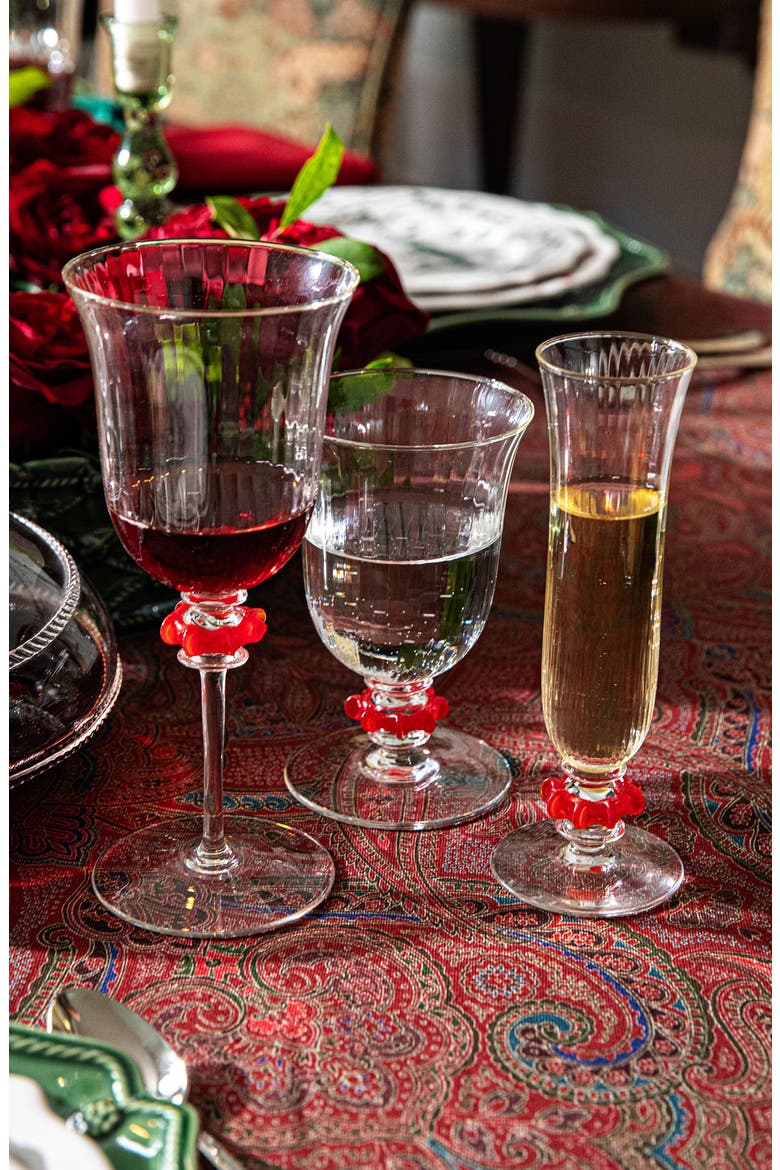 Nell Ruffle Goblet, Alternate, color, RUBY