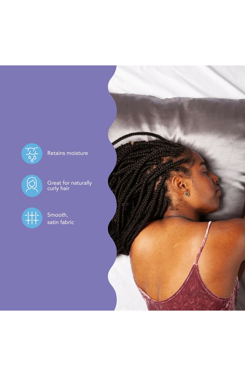 TURBIE TWIST 2 Pack Double Sided Satin Pillowcase Set, Alternate, color, Pink