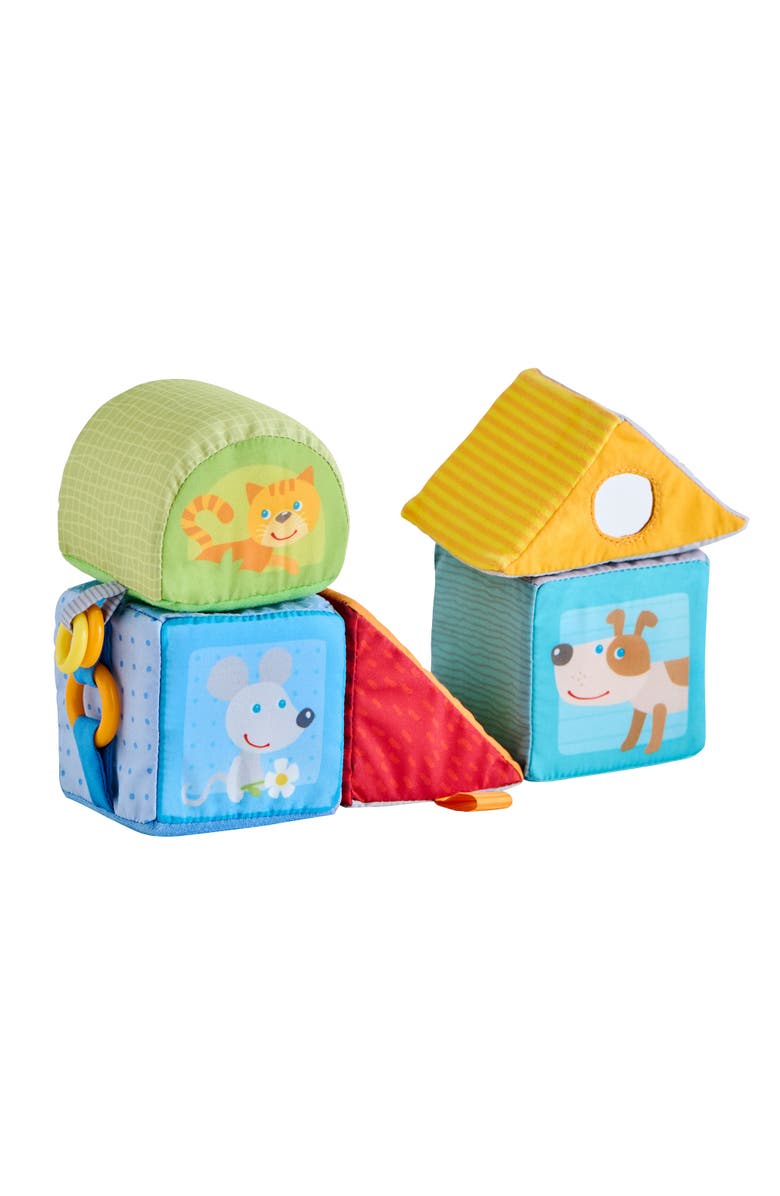 HABA Animal Soft Baby Blocks for 6-12 Months - 5 Geometric Shape Baby Sensory Toys with Rattle, Mirror, Squeaker
Crinkle Foil, Alternate, color, Multi