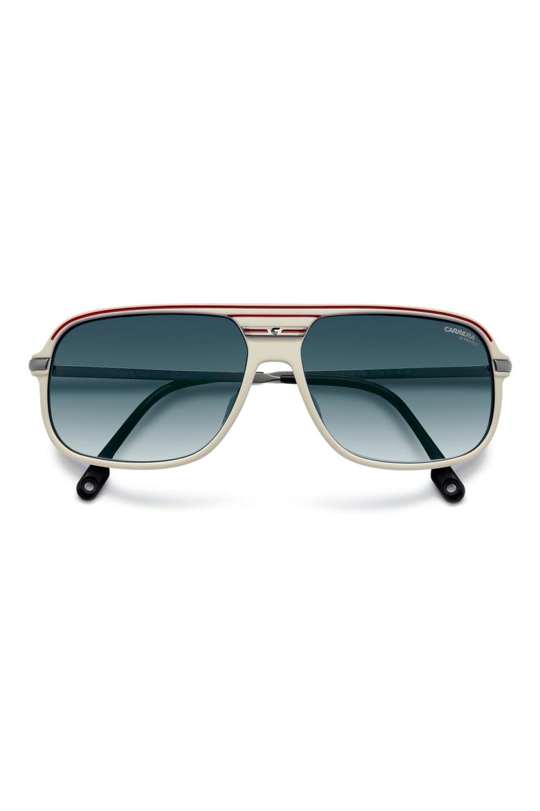 C Sport 62mm Oversize Gradient Rectangular Sunglasses, Alternate, color, IVORY/ DK BLUE SF
