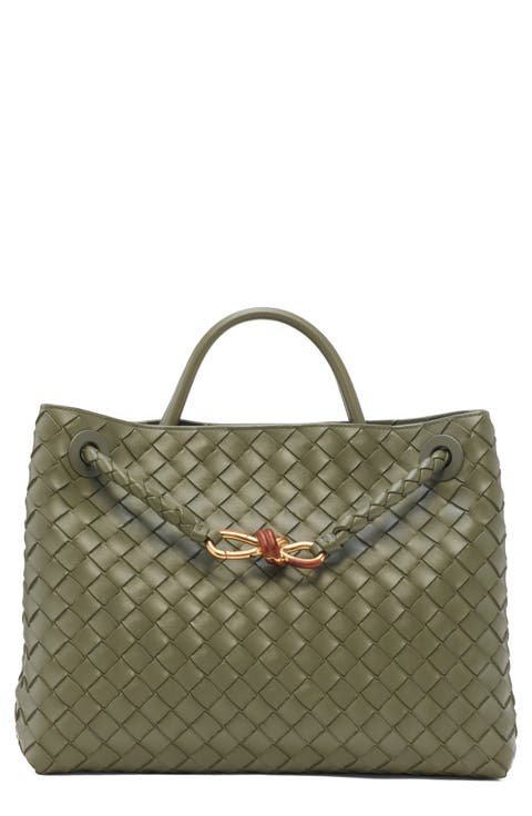 Medium Andiamo Intrecciato Leather Shoulder Bag