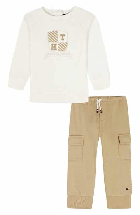 Tommy Hilfiger Embroidered Logo Fleece Sweatshirt & Cargo Pants Set
