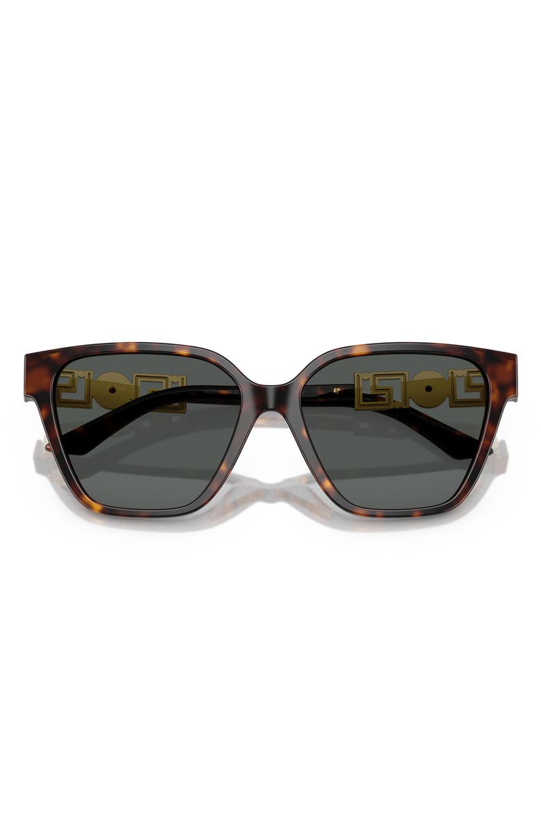 Versace 56mm Butterfly Sunglasses, Alternate, color, Havana