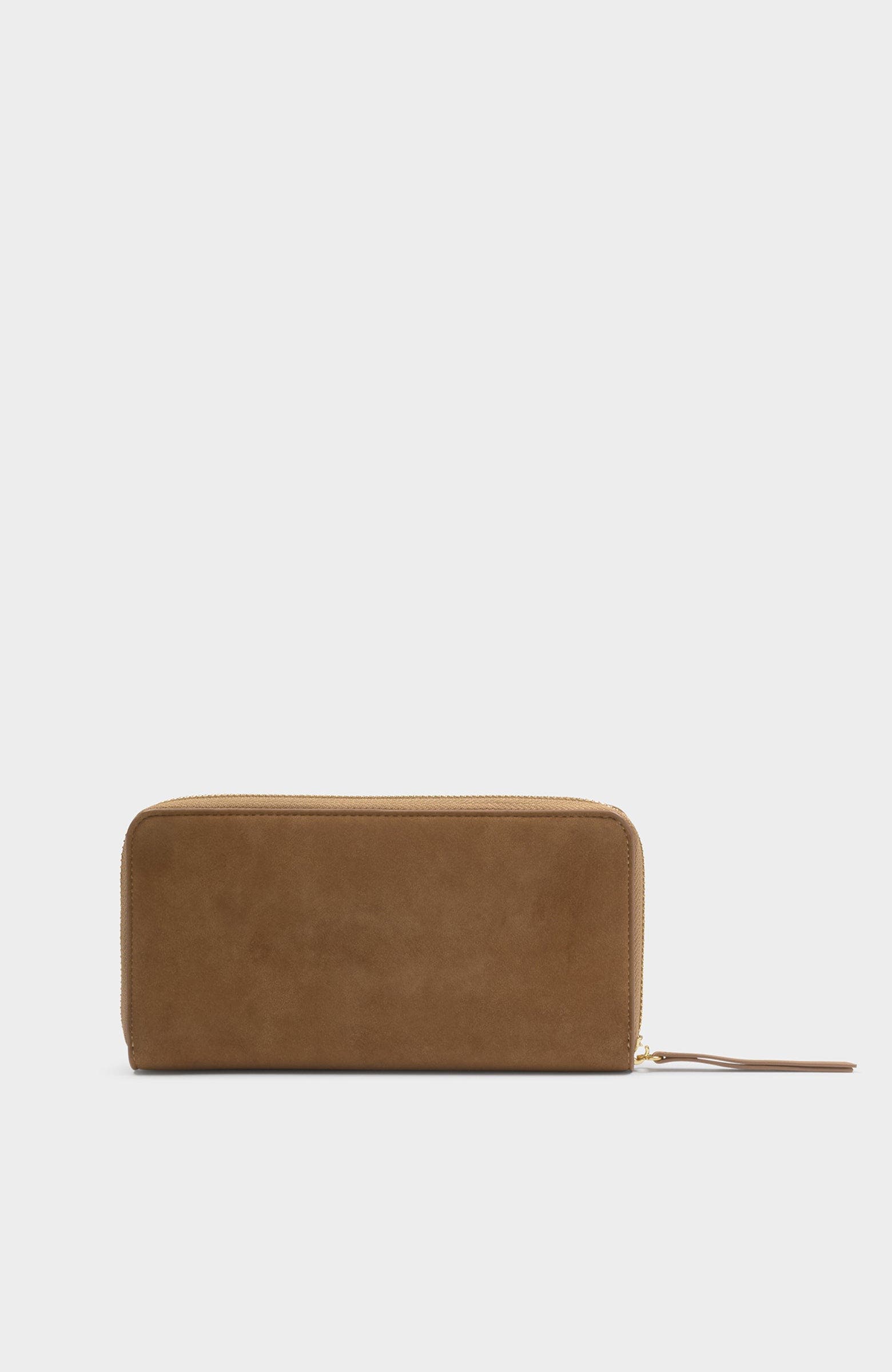 Large Purse, Alternate, color, Caramel Suedette with Eyelets