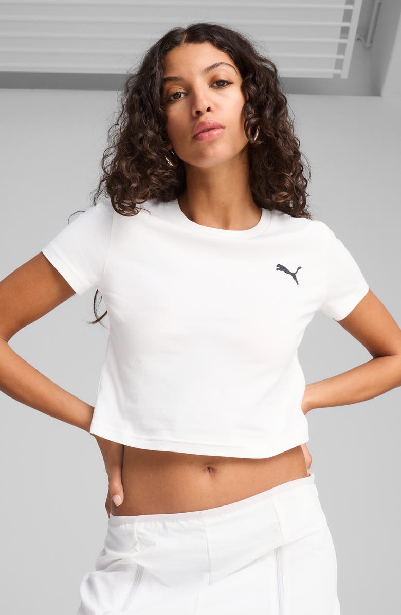 PUMA Wardrobe Essentials Cotton Baby Tee, Alternate, color, 