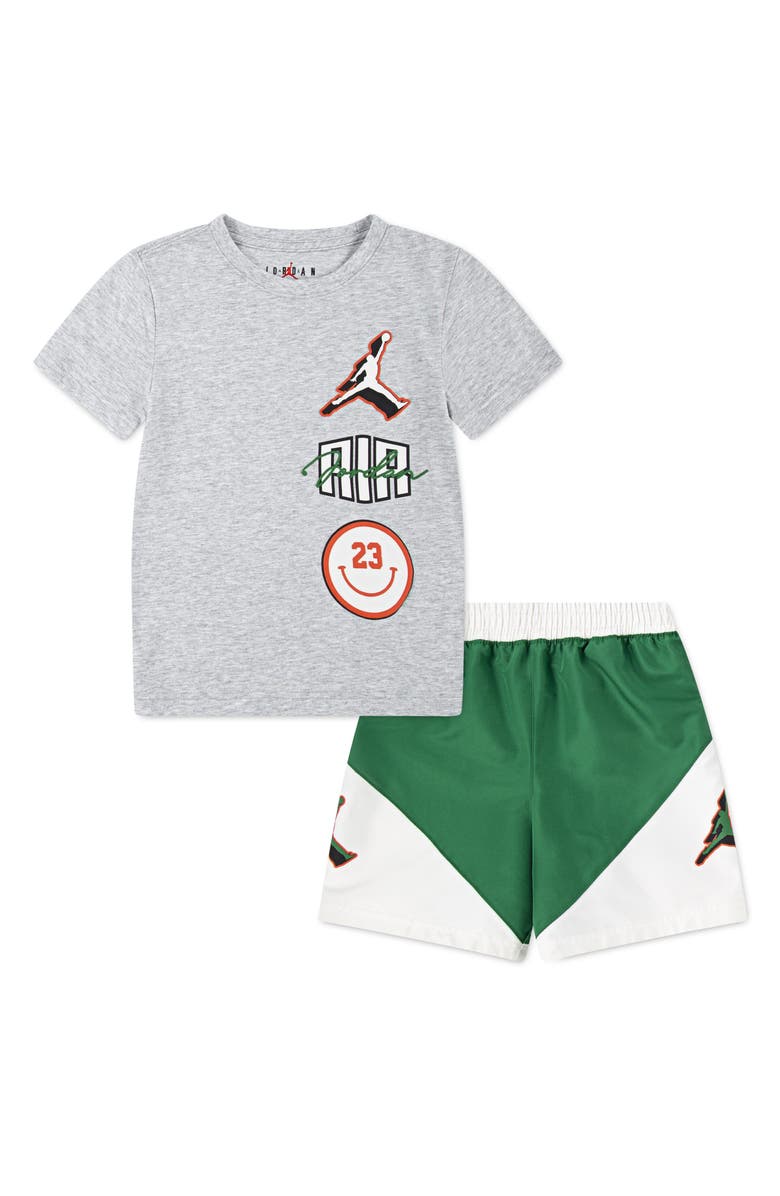 Jordan Kids' JDB Jumpman Stacked T-Shirt & Shorts Set, Main, color, 