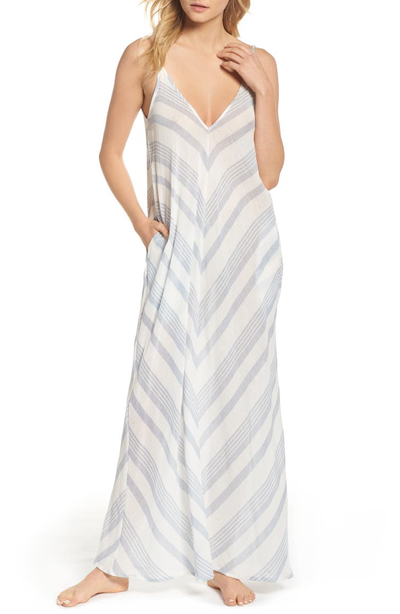 elan deep v neck cover up maxi dress Elan V-Back Cover-Up Maxi Dress
