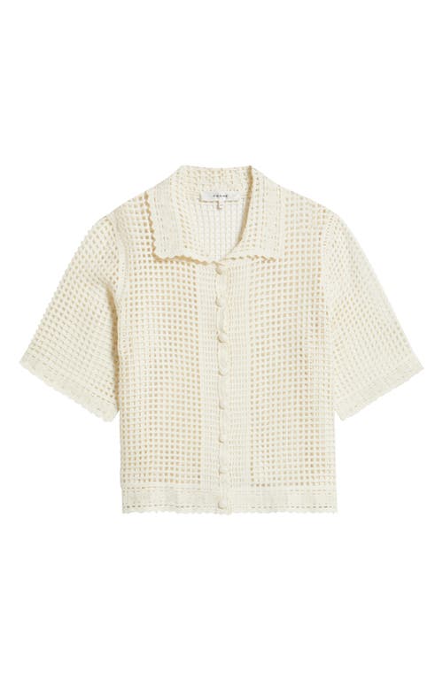 Frame The Crochet Short Sleeve Button-up Shirt