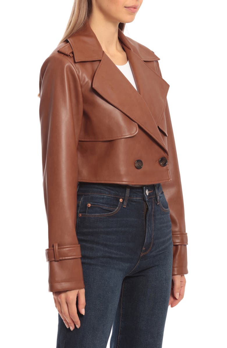 Avec Les Filles Cropped Trench Jacket, Alternate, color,