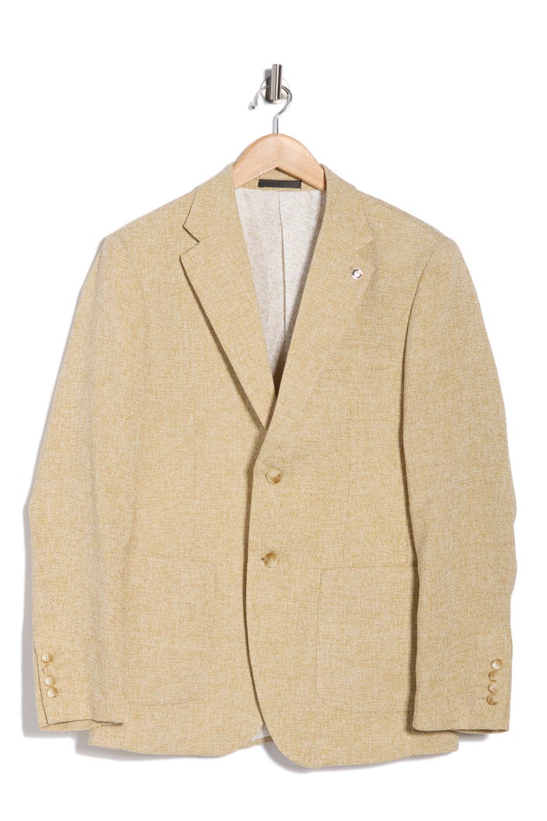 Slim Fit Cotton Blend Blazer, Alternate, color, BEIGE