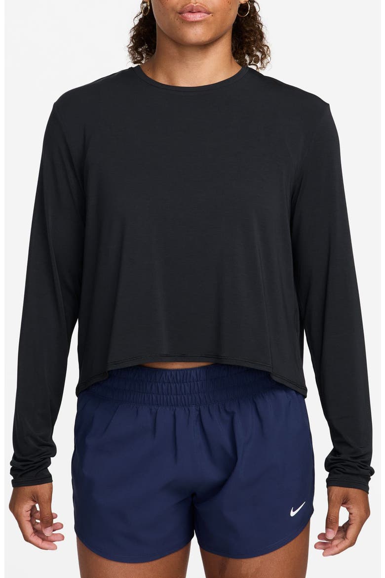 Zenvy Dri-FIT Long Sleeve Top, Main, color, BLACK/ COOL GREY