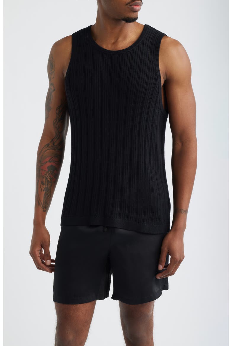 Sweater Tank, Main, color, BLACK