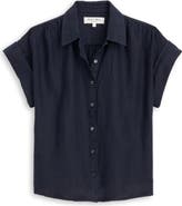 Alex Mill Maddie Linen Short Sleeve Button-Up Shirt