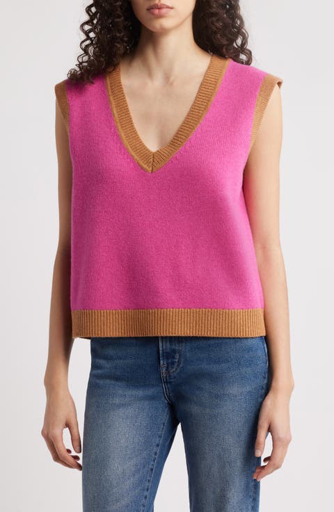 Olivia Colorblock Merino Wool Sweater Vest