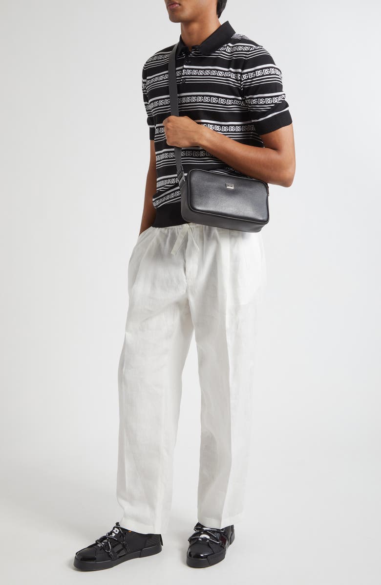 Dolce&Gabbana Pleated Linen Pants, Alternate, color, W0111 Bianco