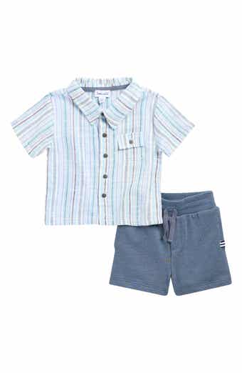 Splendid Hang Ten Short Sleeve Button-Up Shirt & Shorts Set