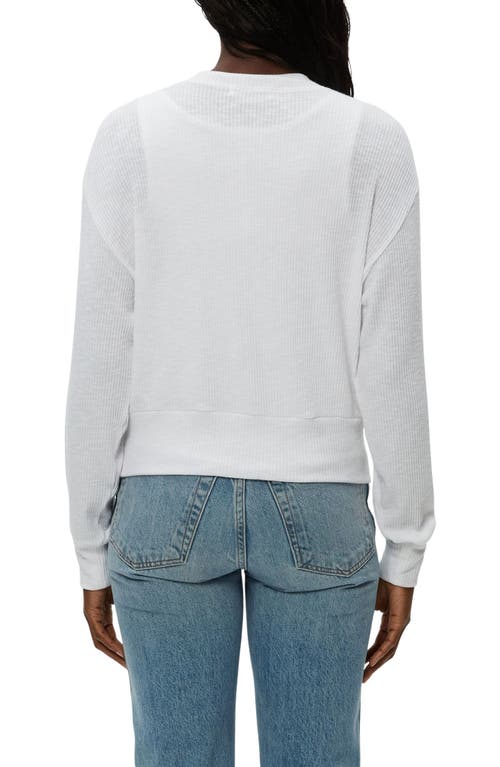 Michael Stars Ilsa Rib Knit Cardigan In White