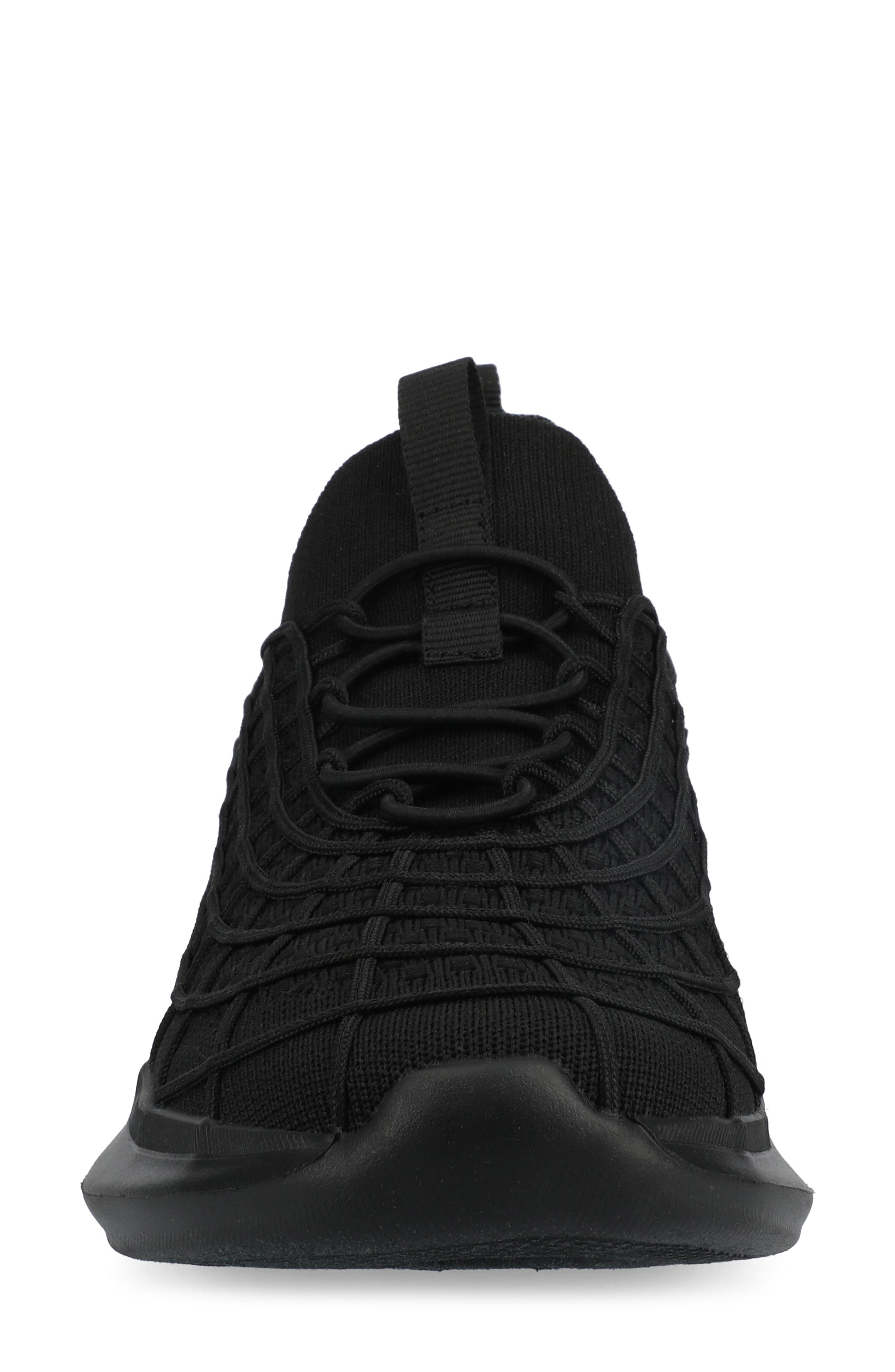 Journee Collection Dasha Knit Sneaker, Alternate, color, Black