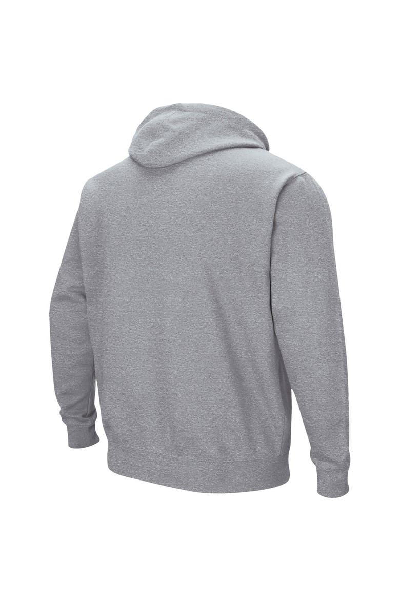 Men's Colosseum Heathered Gray Kennesaw State Owls Arch and Logo Pullover Hoodie, Alternate, color, Heather Gray