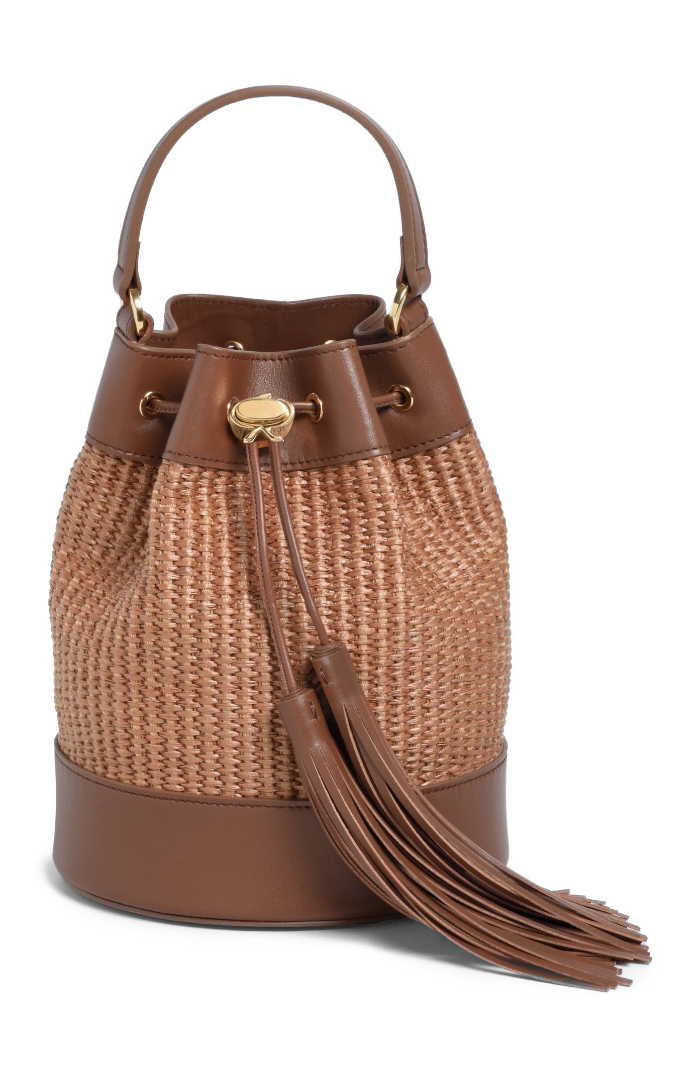 Sienna Bag, Main, color, Brown Raffia and Leather