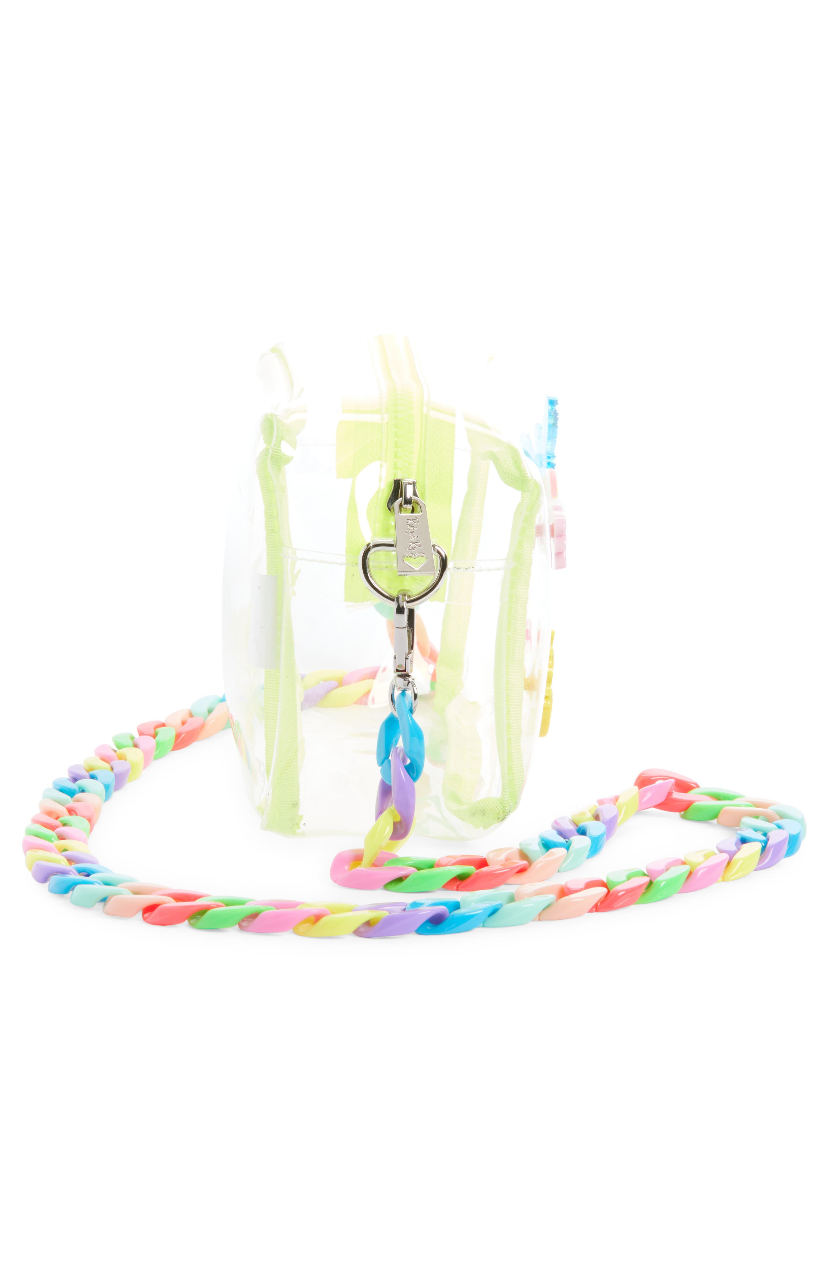 Ruby & Ry Kids' Clear Neon Crossbody Bag, Alternate, color, 
