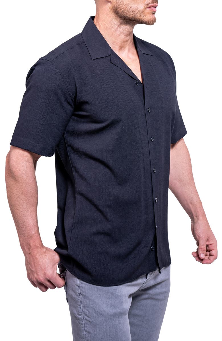 Maceoo Everyday Soot Black Short Sleeve Button-Up Shirt, Alternate, color, 