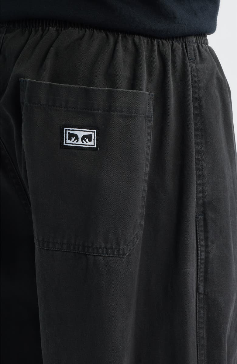 Obey Theo Easy Pants, Alternate, color, Black Faded Wash