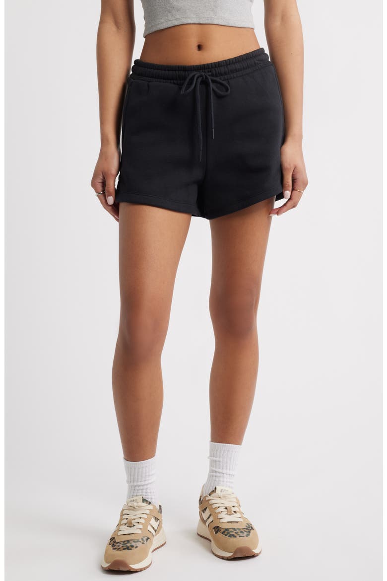 Mini Sweat Shorts, Main, color, BLACK JET