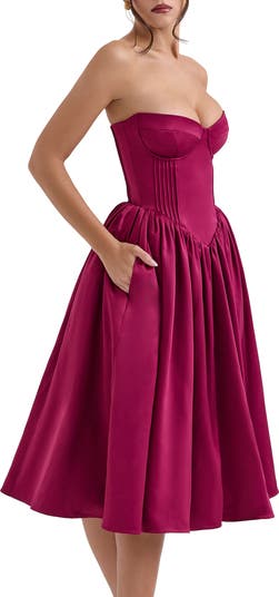 Coco Strapless Corset Midi Dress