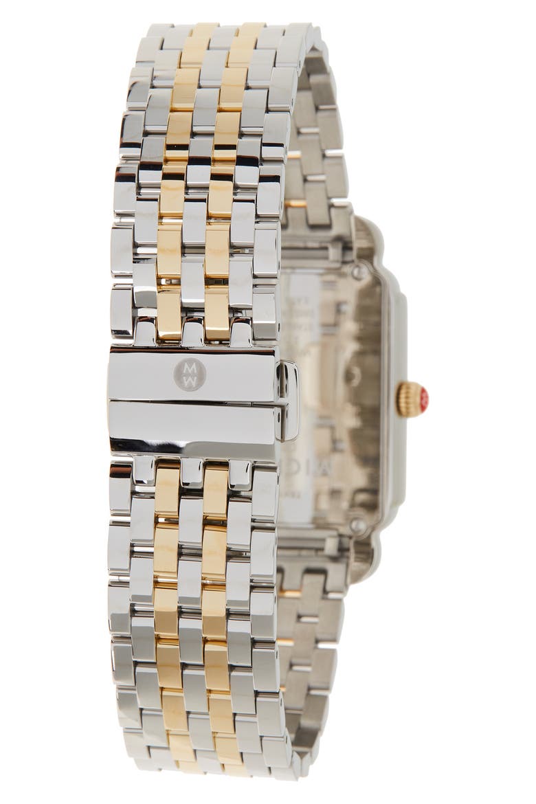 Women's Deco II Diamond Two-Tone Bracelet Watch, 20mm x 43mm - 0.11 ctw, Alternate, color, 2T SILVER/GOLD