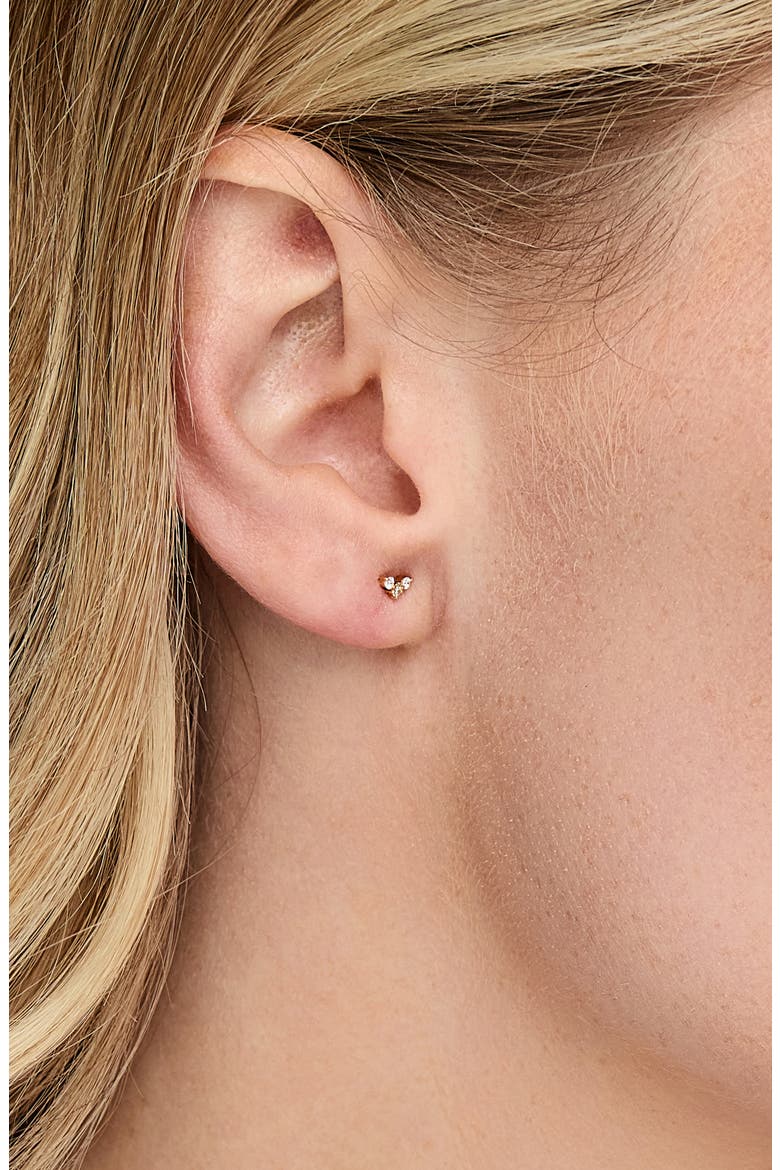 Icon 18K Yellow Gold Diamond Stud Earrings, Alternate, color, 18K YELLOW GOLD