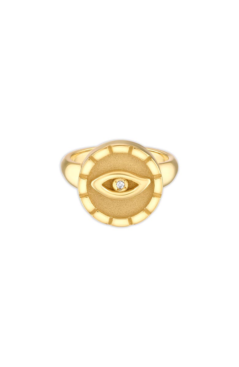 Pamela Zamore Protection Eye Diamond Signet Ring, Alternate, color, 