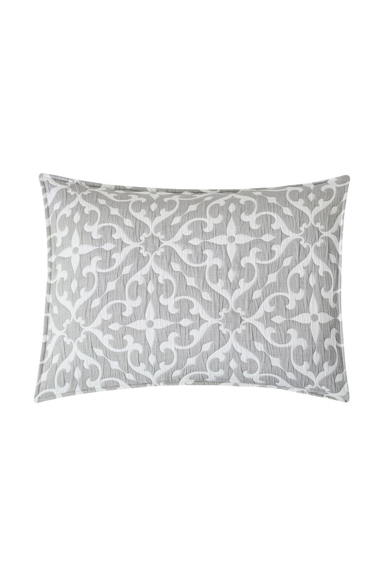 Medallion Jacquard Cotton Cover Quilt Set  - Reversible and Machine Washable, Alternate, color, Gray