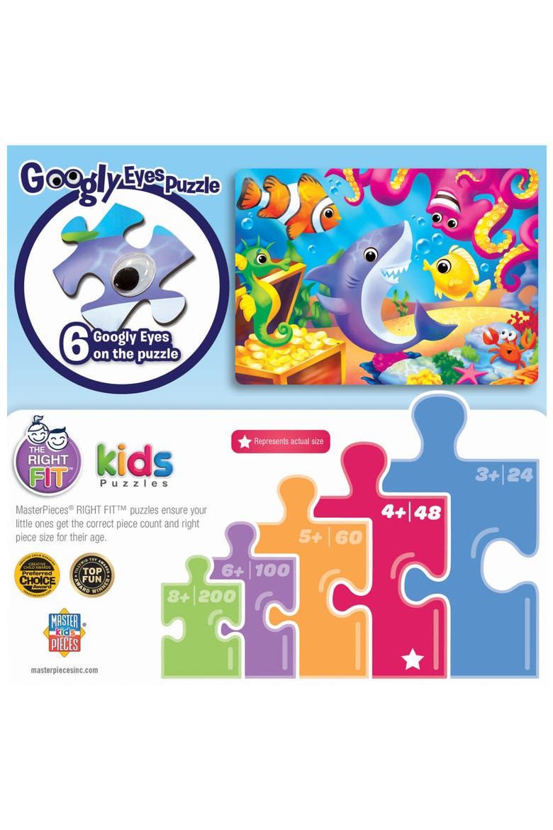 Googly Eyes Shark & Friends 48pc Puzzle, Alternate, color, Multicolor