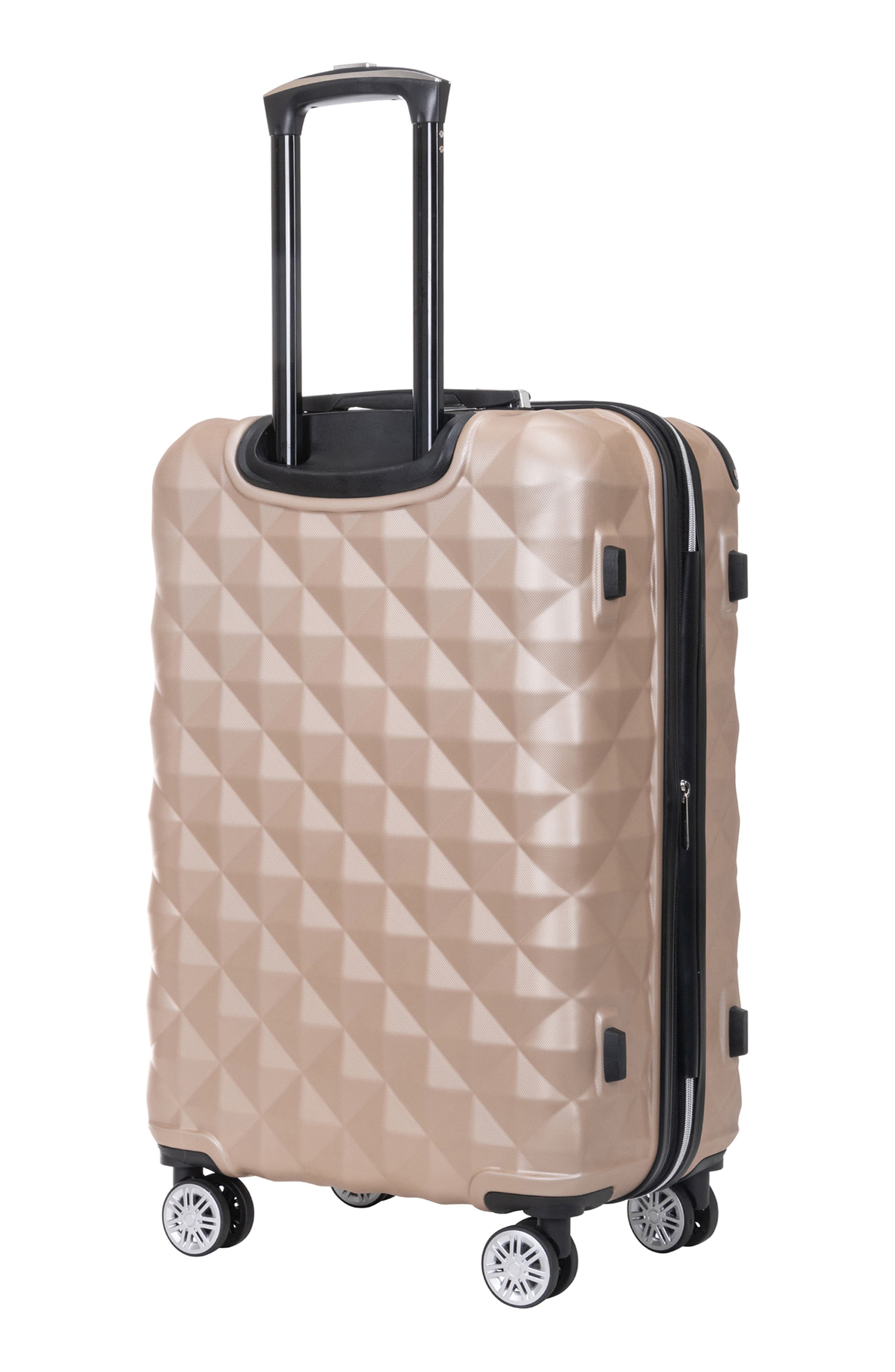 Kenneth Cole Reaction Diamond Tower 24" Hardside Spinner Luggage, Alternate, color, Rose Champagne