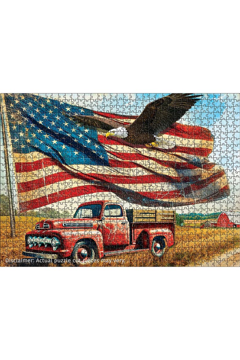 Waving Flag USA 1000 Piece Puzzle, Alternate, color, Multicolored