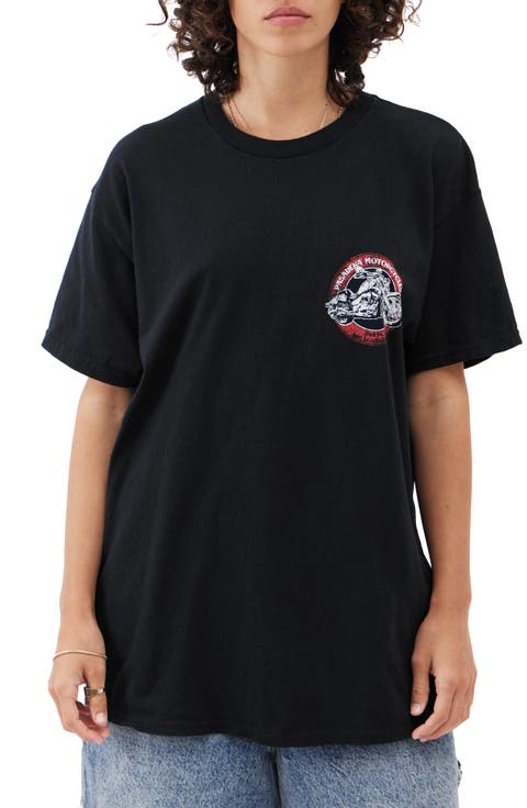 Pasadena Moto Cotton Graphic T-Shirt